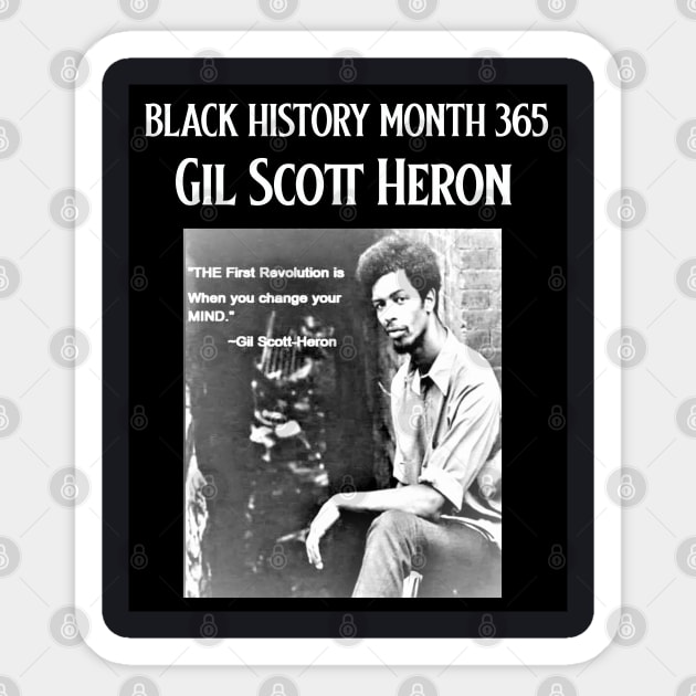 Gil Scott-Heron: The Inner Revolution Sticker by Black Expressions